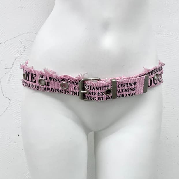 y2k 레터링 펀칭 벨트