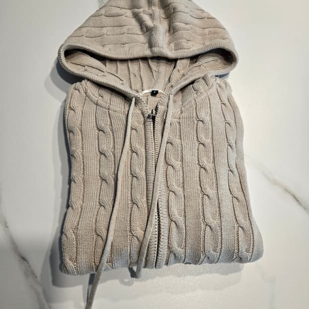 드파운드 꽈배기후드집업 (F)