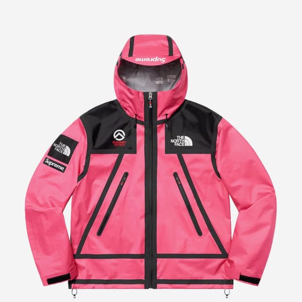 (L) 21ss 슈프림 노스페이스 서밋시리즈 테이프심 자켓 핑크  크림 