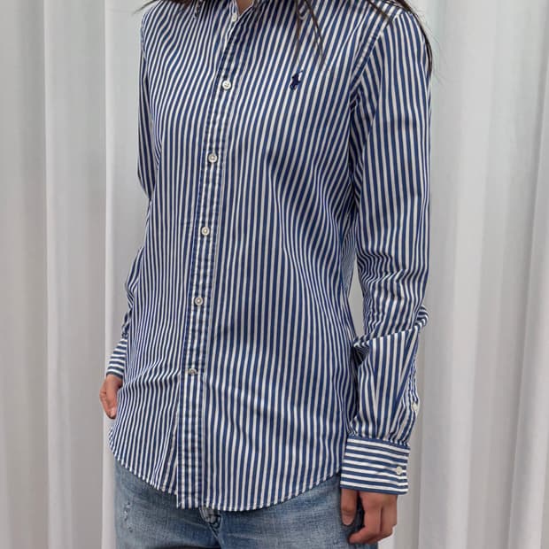 [S]폴로 랄프로렌 여성 스트라이프 포플린 셔츠