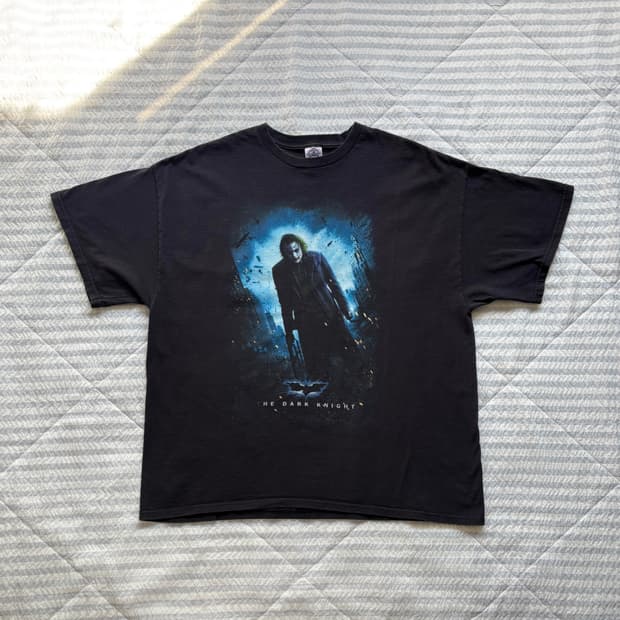00s 빈티지 다크나이트 조커 프로모 티셔츠