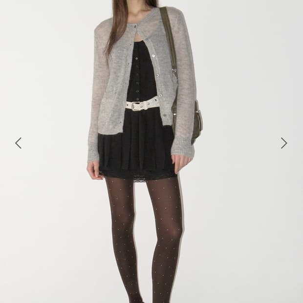 썬번프로젝트 모헤어 시어 가디건 멜란지 그레이