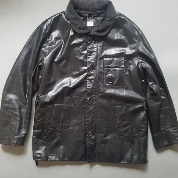 [105] 씨피컴퍼니 100% 소가죽 렌즈 자켓 점퍼 XL