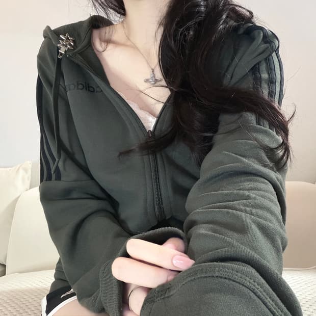🐰아디다스 딥카키 대대장 후드집업 저렴🤍