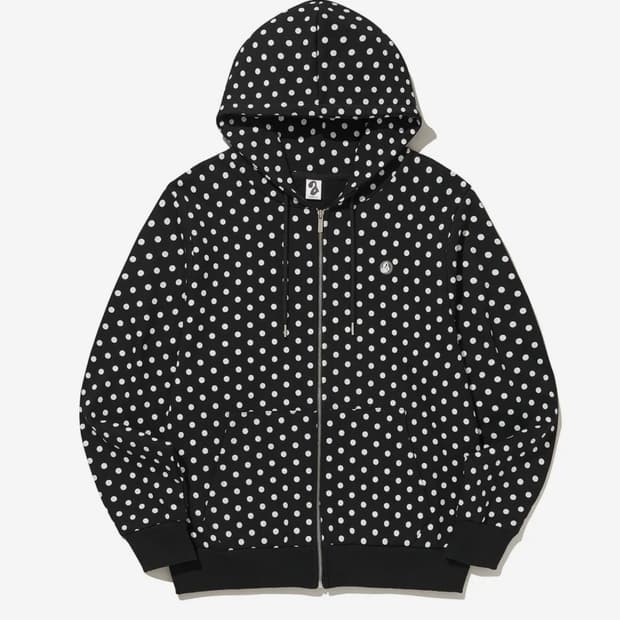 에이프릴에잇 도트 후드집업 블랙