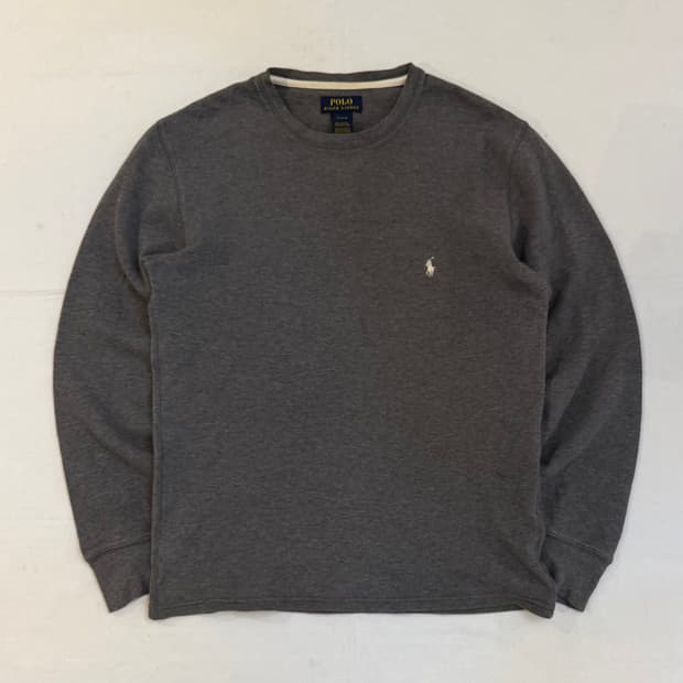 폴로 랄프로렌 와플 써멀 롱슬리브 티셔츠 그레이
