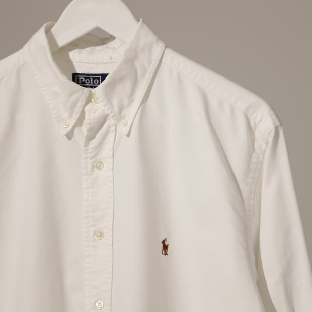 폴로 랄프로렌 포니 자수 화이트 옥스포드 셔츠