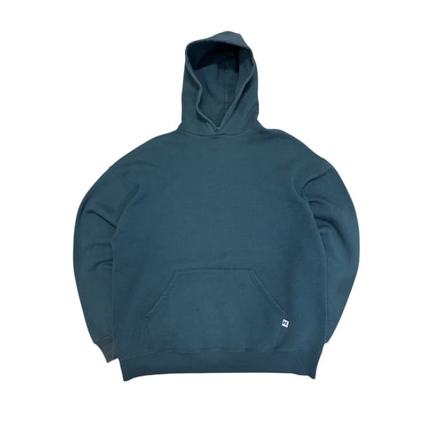 90s 빈티지 러셀 후드 틸 블랙