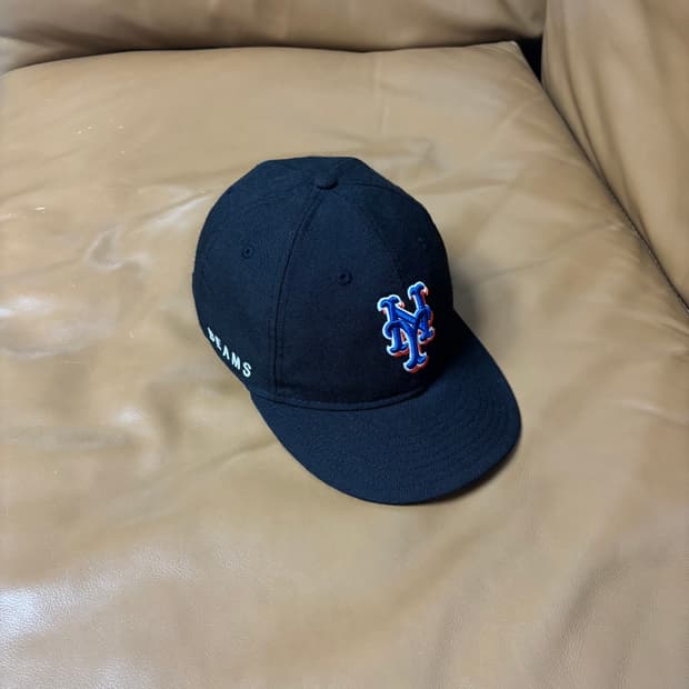 빔즈 빔스 뉴에라 9Fifty 6패널 볼캡 모자 뉴욕 메츠 블랙
