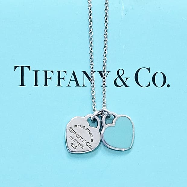 티파니앤코 리턴투 더블 하트 미니 민트 목걸이 [정품]