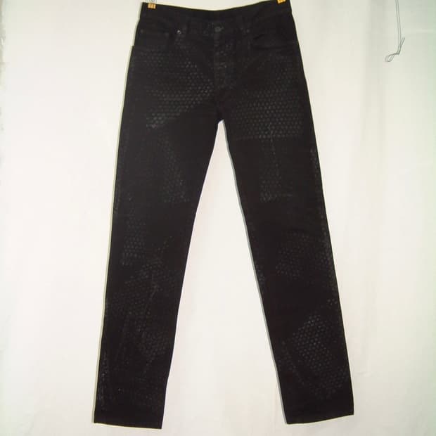 Helmut lang 03ss rubber tire print jeans