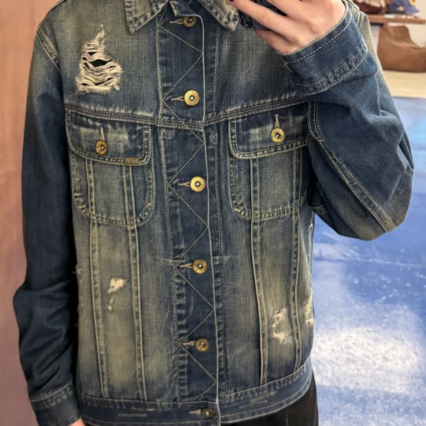 Lee 스톰라이더 디스트레이드 데님 자켓