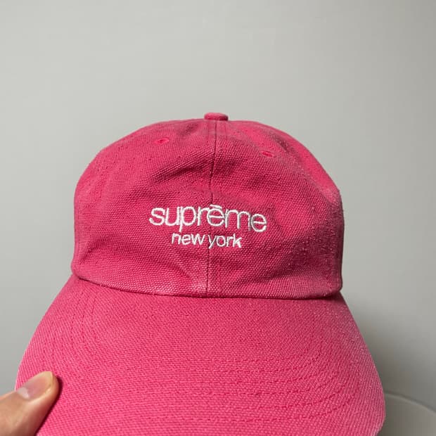슈프림 뉴욕 캡 모자 핑크