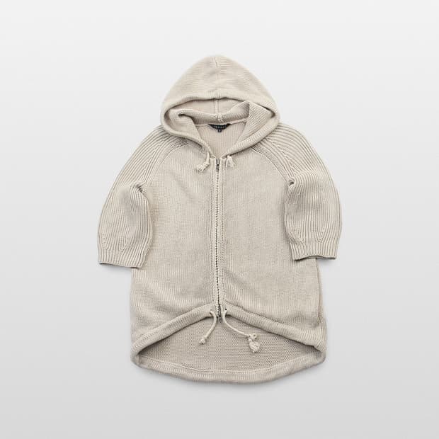 THEORY(JPN) Linen Blend Hood Knit Zip-Up