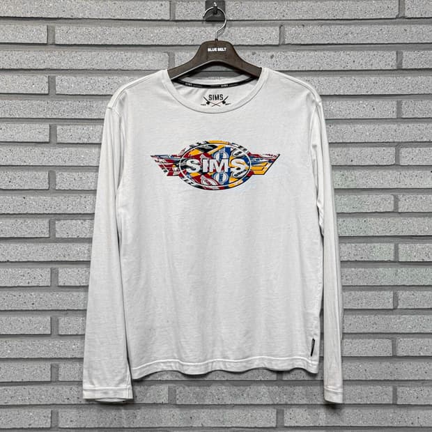 JPN VINTAGE 롱슬리브 프린팅 디테일 화이트