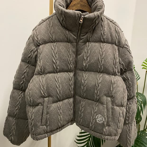 프렌다 니트패딩 그레이