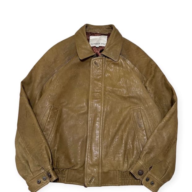 런던포그 양가죽 봄버 블루종 자켓