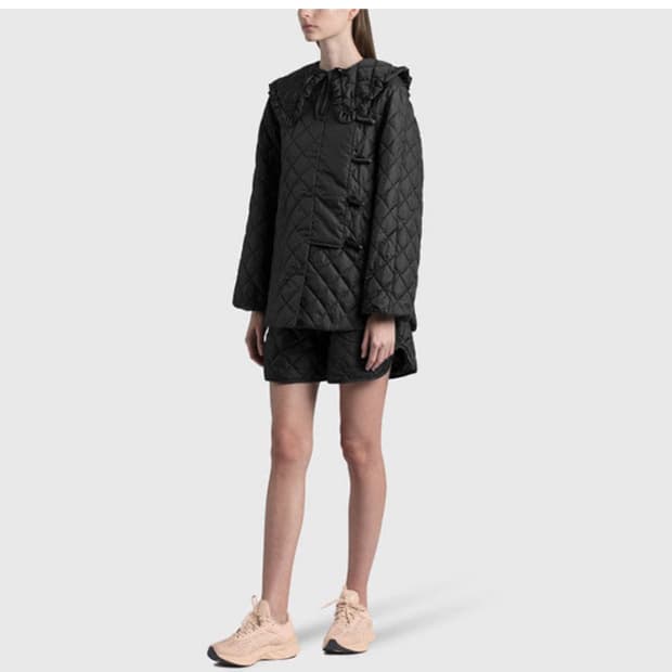 Ganni 가니 립스탑 퀼팅 자켓