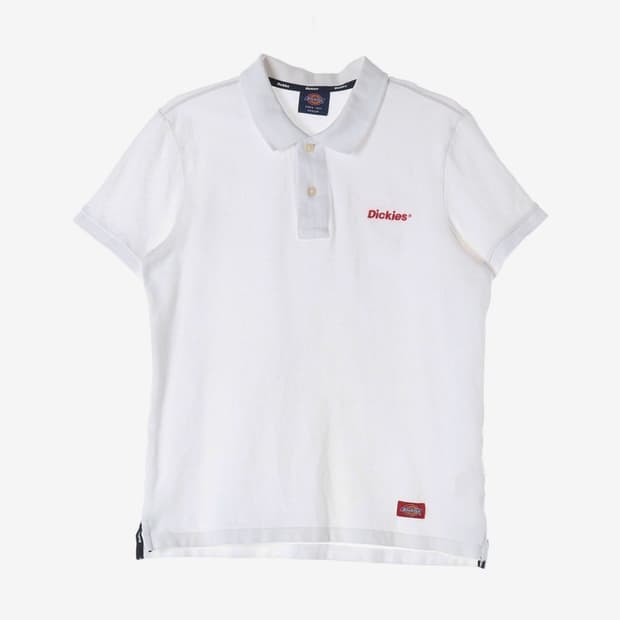디키즈 로고 자수 반팔 폴로 셔츠 화이트 M