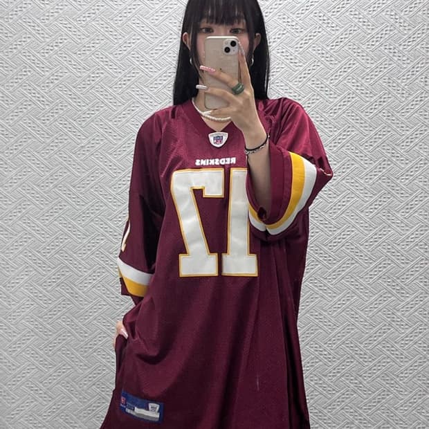 NFL 워싱턴 레드스킨스 스로우백 풋볼 져지 반팔티 110 C13373