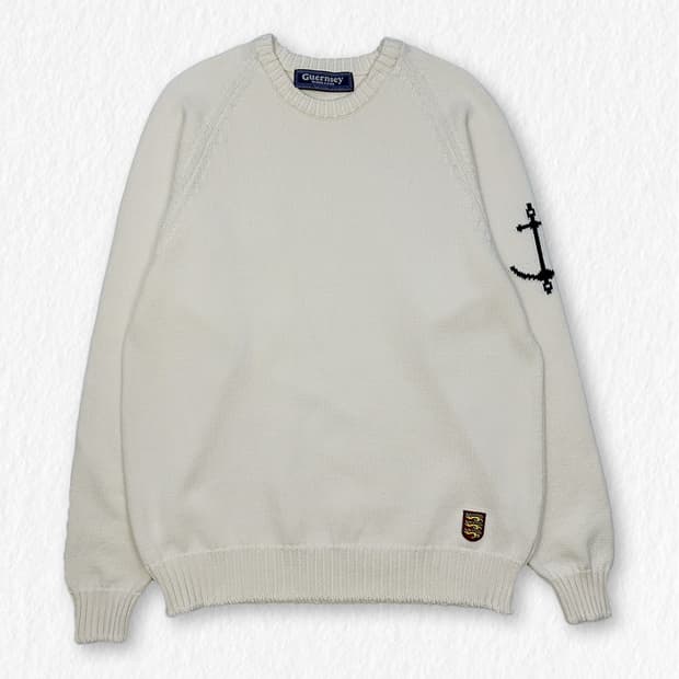 건지울른스 닻 니트 아이보리