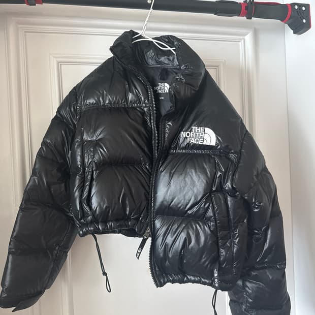 노스페이스 눕시 숏패딩 블랙 S