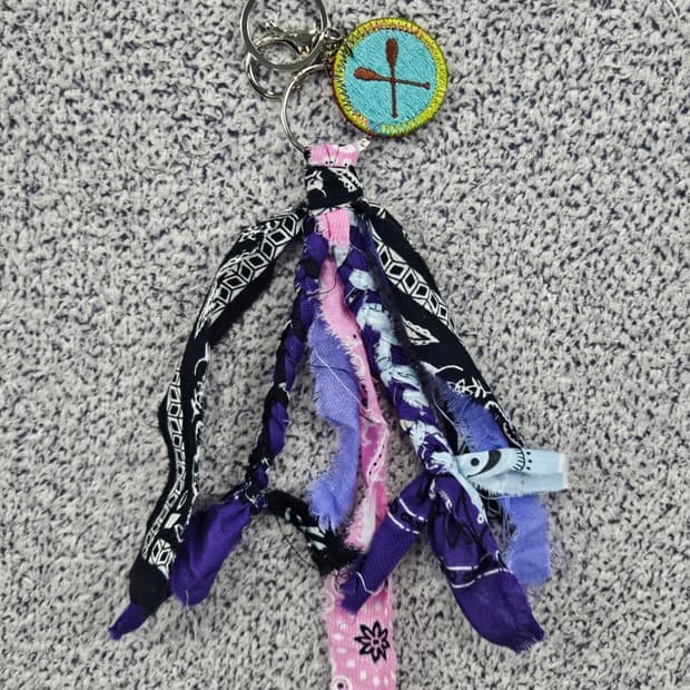 핸드메이드 커스텀 패치 반다나 카라비너 키링 ( OS ) / 11681