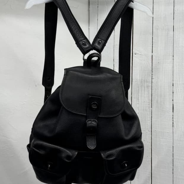 요지야마모토 레더 백팩
