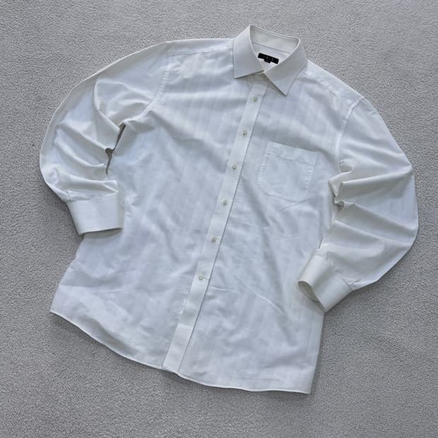 105 닥스 남성 정장 화이트 셔츠 0416E