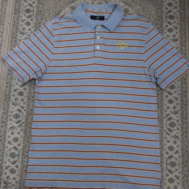 캘러웨이 골프 스트라이프 반팔 카라티셔츠 (100-105)