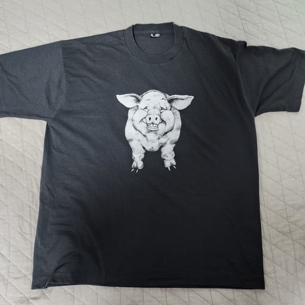 [XL] 90s 빈티지 NOT ERD og 피그 티셔츠 블랙