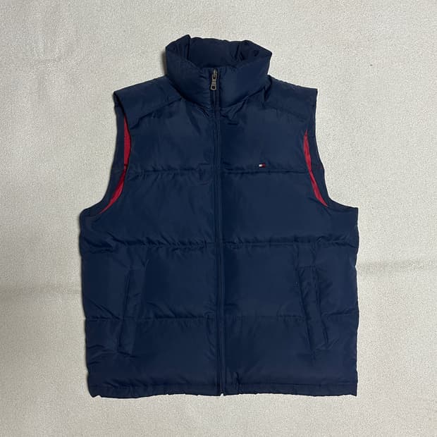 타미힐피거 덕다운 패딩 조끼