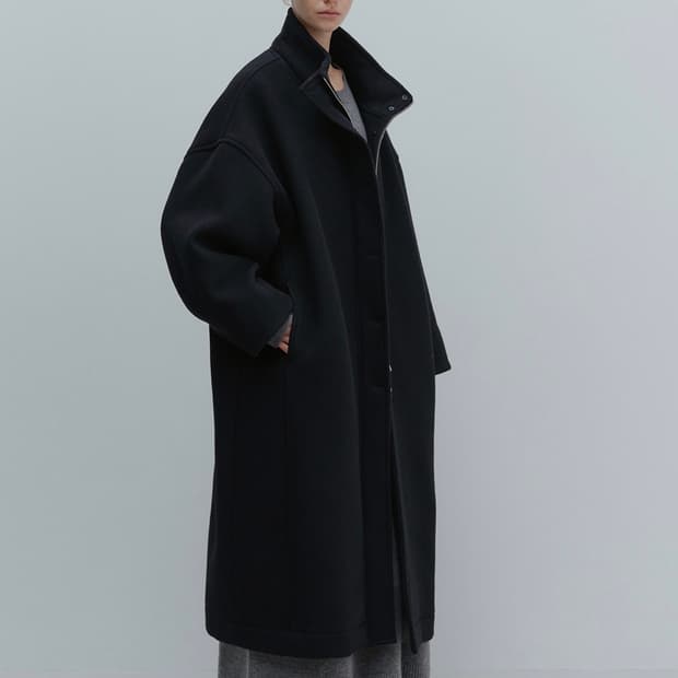 문달 코트 Audrey Hoodie Coat in Black 새상품