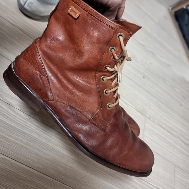 스페인제 캠퍼 빈티지 브라운 가죽 워커 부츠(270)