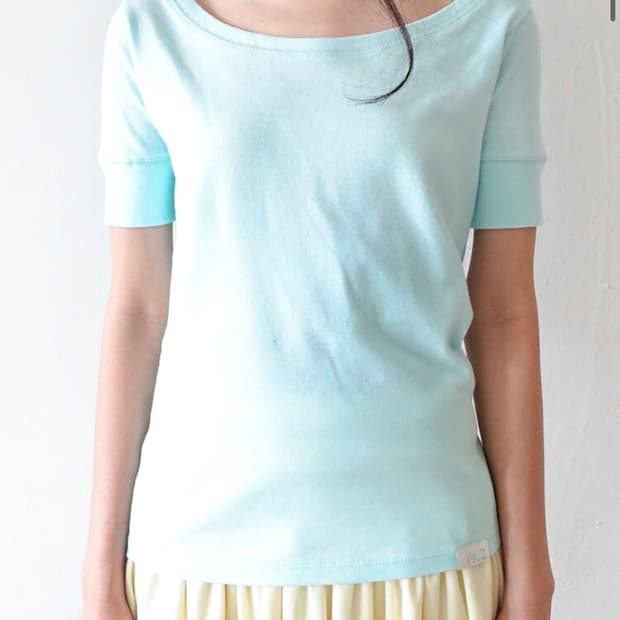 샵페어리 rib half top 민트