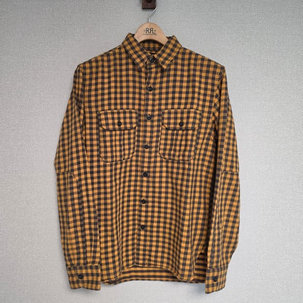 RRL 더블알엘 플레이드 체크 워크 셔츠 S