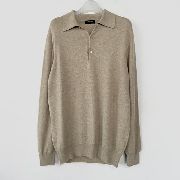 까날리 CANALI 캐시미어 폴로 니트