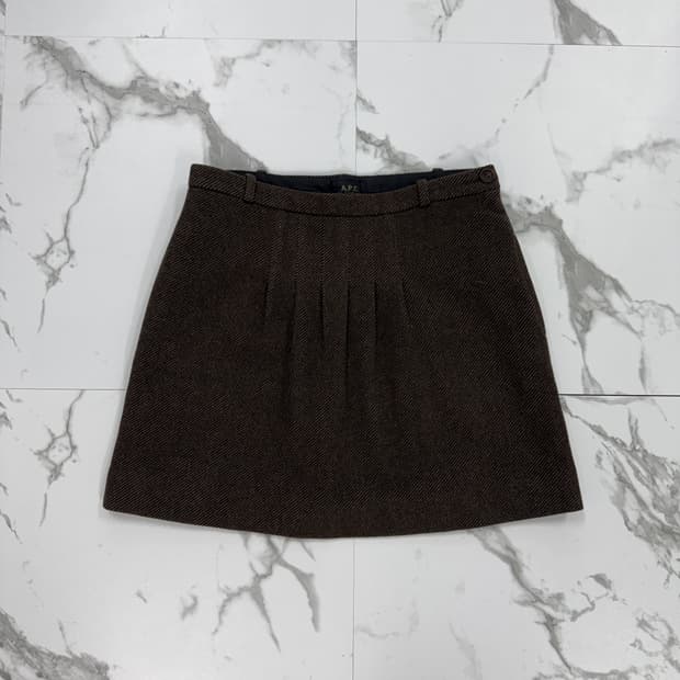 A.P.C. 아페쎄 브라운 울 스커트