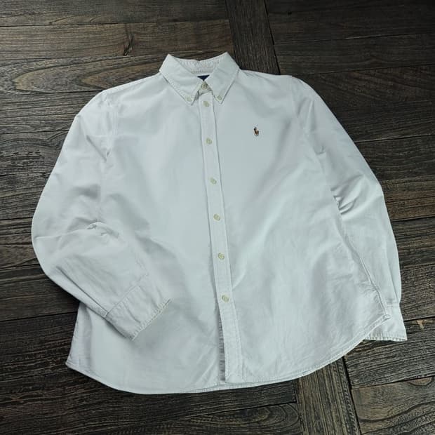 [폴로 랄프로렌] 스몰 로고 자수 셔츠 화이트 M18640