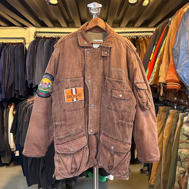 90s NFL 미리지 미식축구 클리블랜드 브라운스 파카 1990