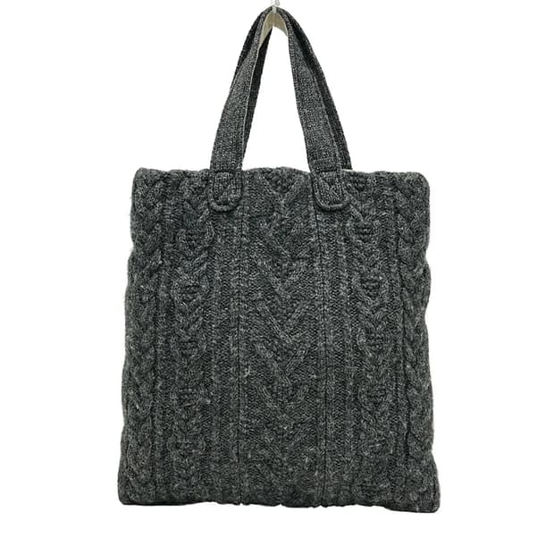 꼼데가르송 트리콧 캐이블 울 배면 토트백