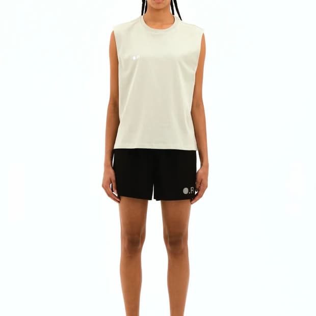 Cotton crop tank top / Pale-green