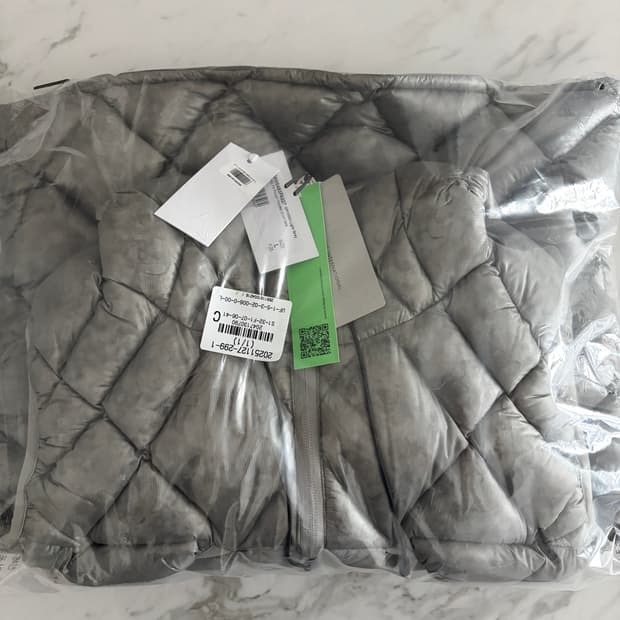 로아 하이킹 누나 800 후드 다운 패딩 베스트 그레이 L