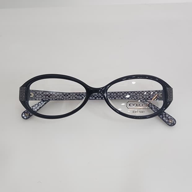 COACH 블랙 유광 뿔테 안경테