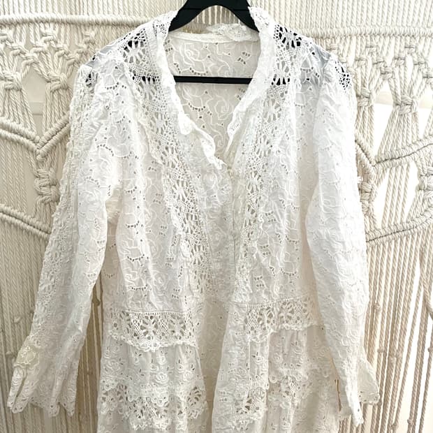 빈티지 레이스 블라우스