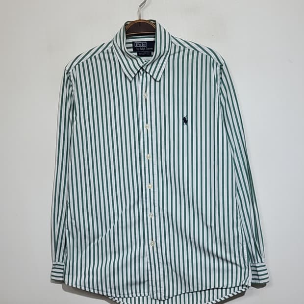 (M) 랄프로렌 폴로 남방 스트라이프 로고 셔츠 