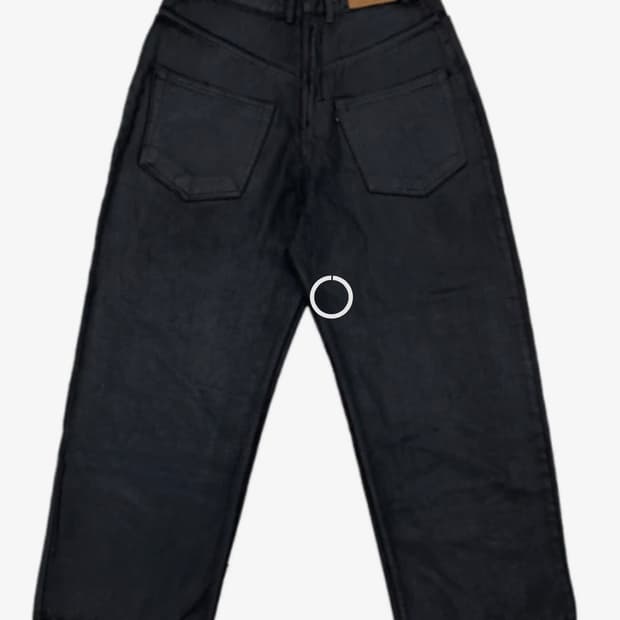프로젝트 GR 코티드 백워드 데님 팬츠 블랙 (1)