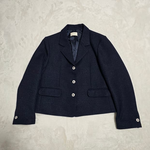 (F)여성 D.AMBER 디엠버 트위드 자켓 네이비