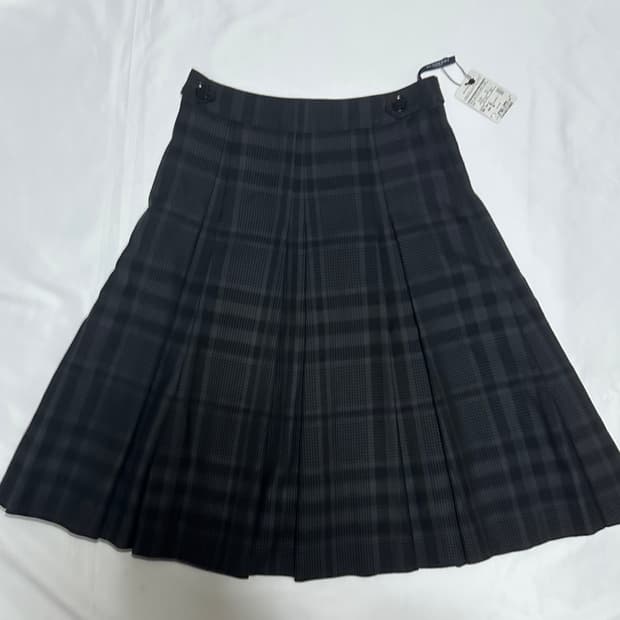 버버리 여성 체크 울 치마