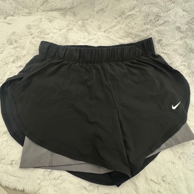 나이키 블랙 그레이 히든포켓 플렉스 투인원 우븐 러닝 팬츠 L